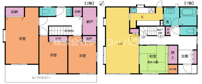 【間取り】 | 久喜市松永　中古戸建 | 4SLDK！納戸があると収納に便利です！