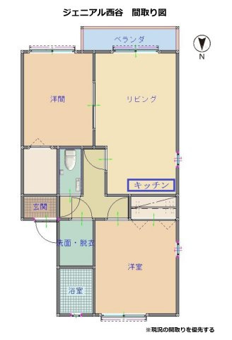 ジェニアル西谷の間取り
