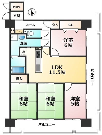 【間取り】 | グローバル宇部東新川