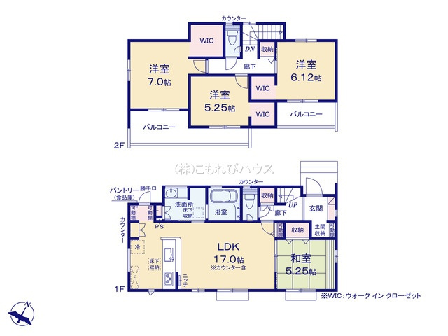 上尾市上　新築一戸建て　ブルーミングガーデン　01の区画図|１号棟