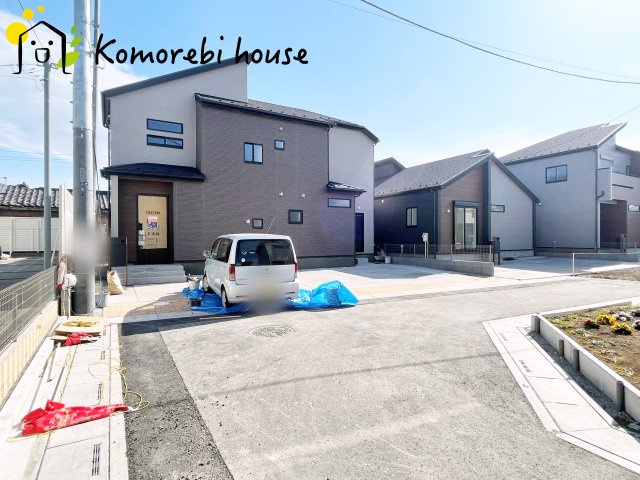 上尾市上　新築一戸建て　ブルーミングガーデン　01の前面道路含む現地写真|26.3.7撮影済み