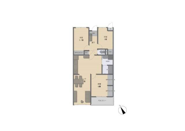 【間取り】 | サングレイス朽網☆仲介手数料半額☆