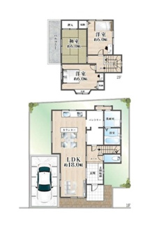 【間取り】 | 島本町広瀬2丁目　　　　　　　　　　　　　　　　　　　　　　　　　　　　　　　　　　　　　　　　　　　　　　　　　　　　　　　　 | 間取り図