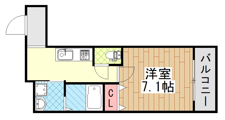 フジパレス弥刀駅北Ⅰ番館の間取り