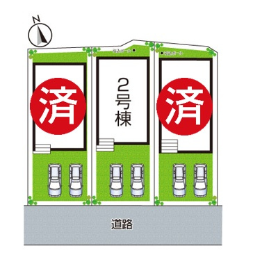 明石市朝霧南町　第2期　新築一戸建ての区画図|全3区画