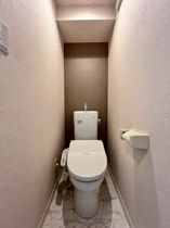 落ち着いた色調のトイレです