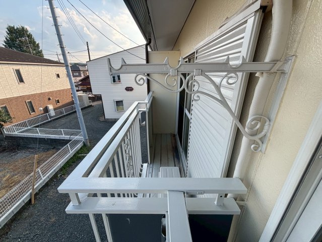 外からの目が気にならないバルコニーで洗濯物が干せます