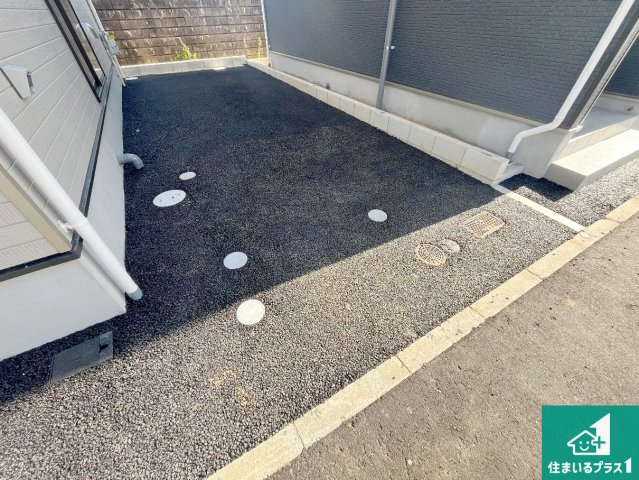 神戸市西区大沢　第1期　新築一戸建ての駐車場|駐車スペース！散水栓があるので、こまめに愛車を洗えます！