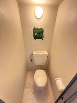 落ち着いた色調のトイレです