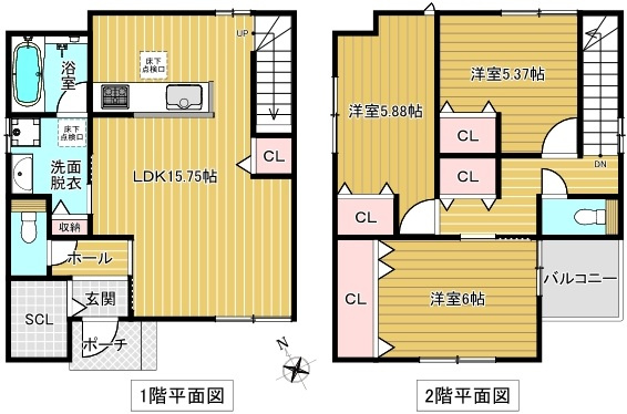 【間取り】 | ★ＡＶＡＮＴＩＡの分譲戸建★　岡崎市三崎町