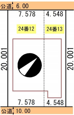 【区画図】 | 昭和南5丁目24-12.13売家