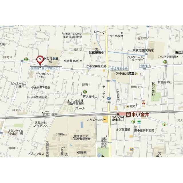 グリーンコーポの地図