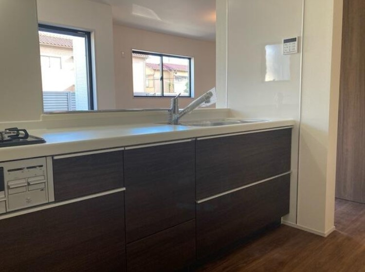 川越市大字的場の新築一戸建のキッチン|キッチンでお料理をお楽しみください