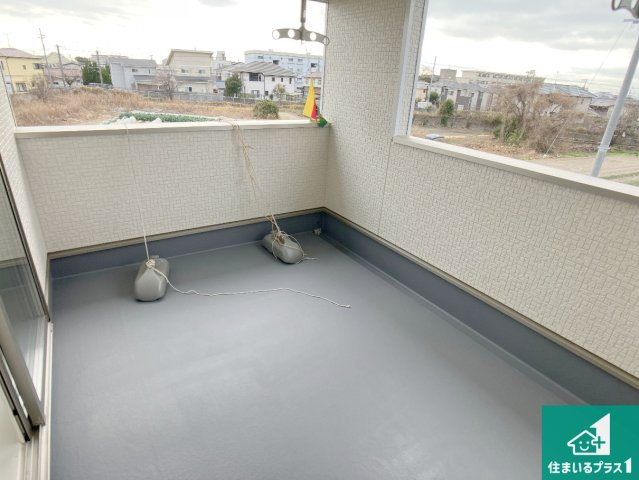 加古川市野口町野口　第7-II期　新築一戸建てのバルコニー|ワイドバルコニーは洗濯物を干すスペースが広いのでご家族が多くても安心！
