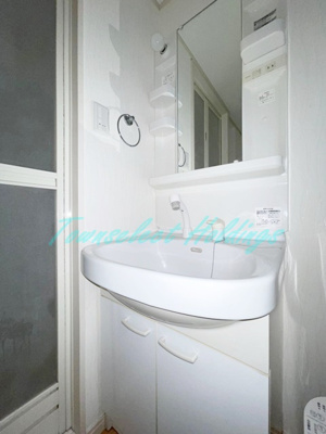 【洗面所】 | カーム鵠沼 | 掃除のしやすい洗髪洗面台です♪