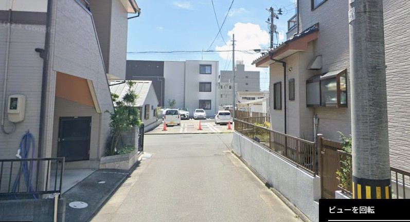 【新築戸建】　いわき市平祢宜町1期　全2棟　長期優良住宅の前面道路含む現地写真|西側4ｍ公道