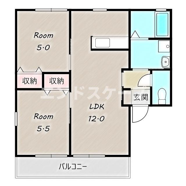 レトアフリーゼBの間取り|高崎、前橋エリアのお部屋探しはエンドスケープまで！お客様の理想お聞かせ下さい♪