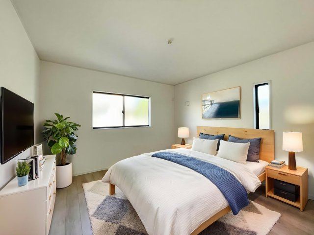 上田市大屋第３の洋室|日当たり風通しともに良好！明るく朝を迎えられるつくりになっています♪　※ CGで家具を配置しています