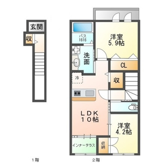 【間取り】 | ベル　アンジュ | 間取りです。