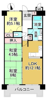 【間取り】 | ロータリーマンション西大津
