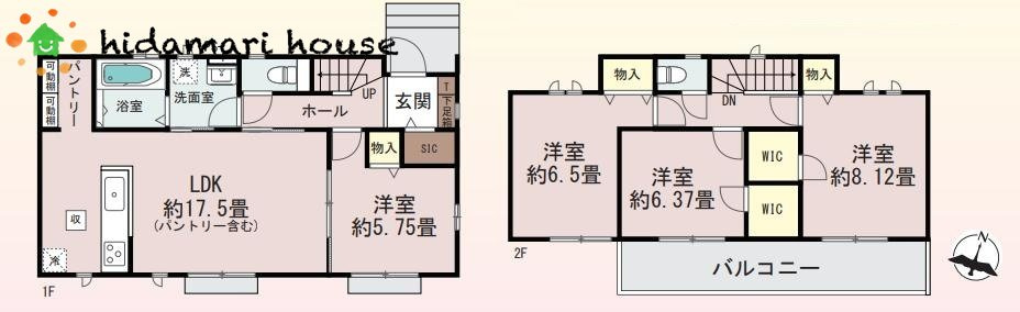 上尾市小泉6番　ハートフルタウンAの区画図