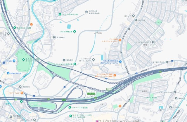 神戸市垂水区桃山台　新築一戸建ての地図