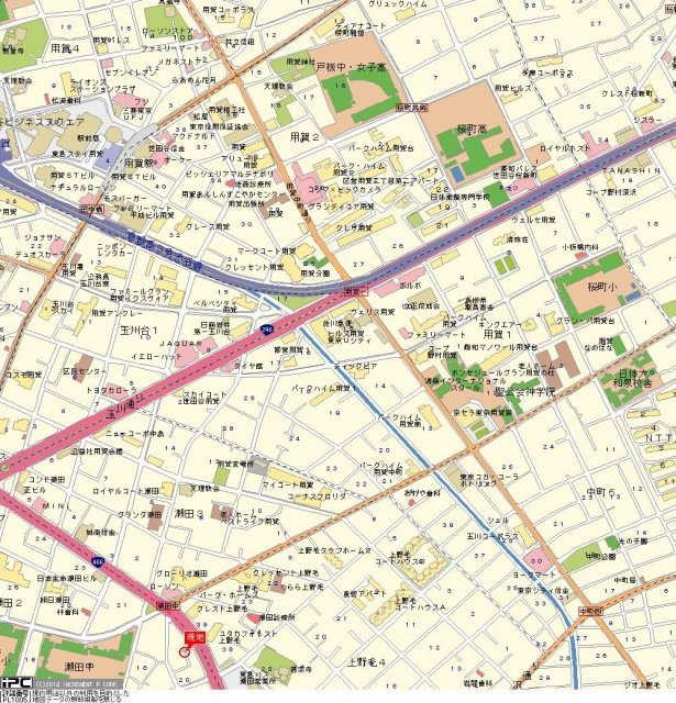 サンテミリオン世田谷上野毛の地図