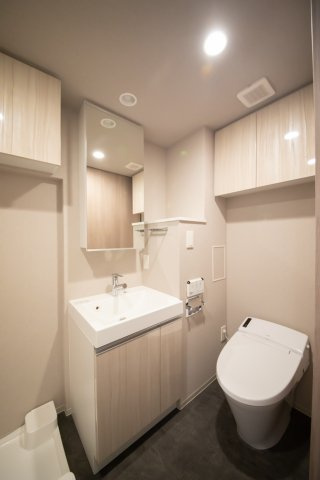 プラウドフラット月島アベニューの独立洗面台