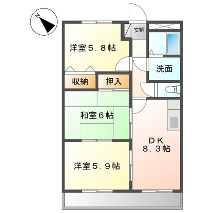 グランディールY・Mの間取り