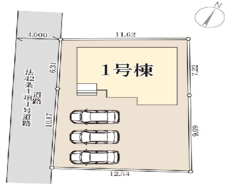 野木町友沼　新築戸建16-1の区画図