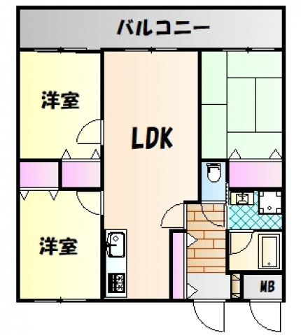 Caro Casa Bの間取り