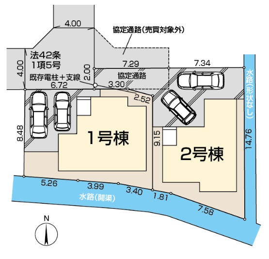 ３路線利用可能の区画図