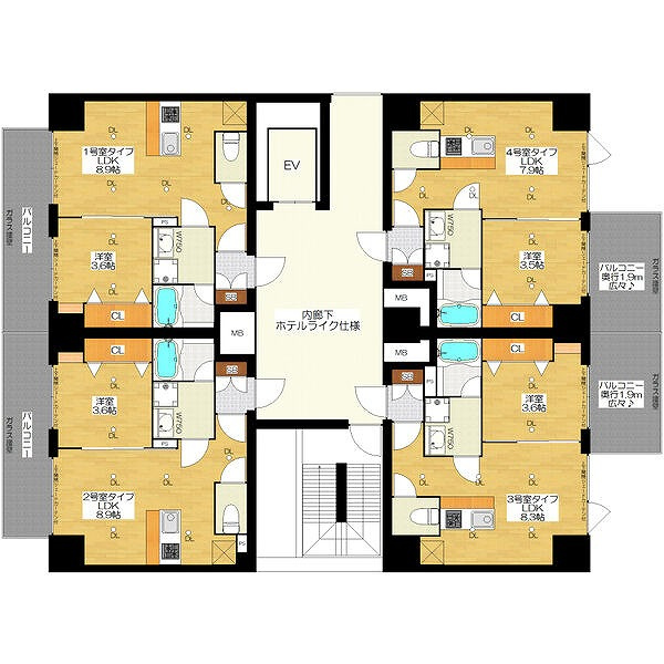 大阪市浪速区戎本町２丁目の店舗事務所の間取り