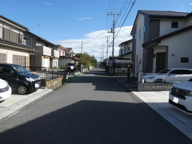 増田新田土地の前面道路含む現地写真