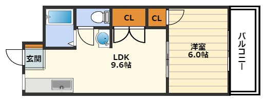 カーサ天六の間取り