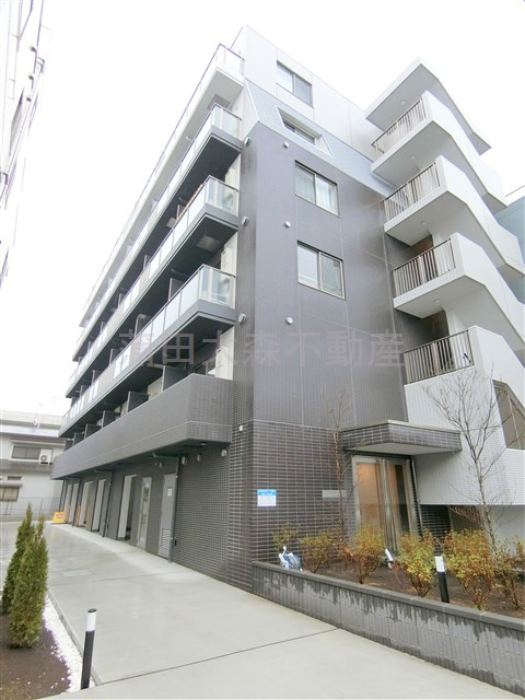 ガリシア矢口渡の外観|2022年9月築　RC鉄筋コンクリート造地上6階建て総戸数33戸ペット可Wi-Fi対応インターネット無料　東京都大田区多摩川1丁目　東急多摩川線矢口渡駅近徒歩3分