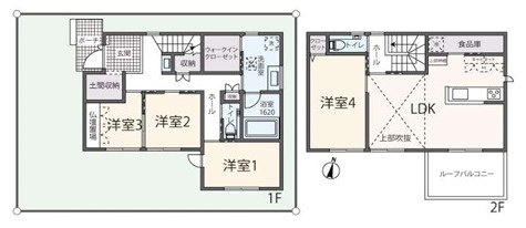茅ヶ崎市緑が浜　新築戸建の間取り