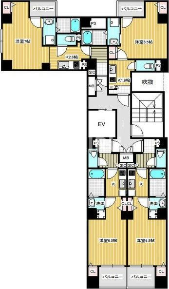 ソルーナ玉造の区画図