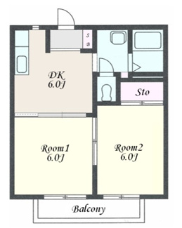 【間取り】 | サンライズＫ | 間取りです。