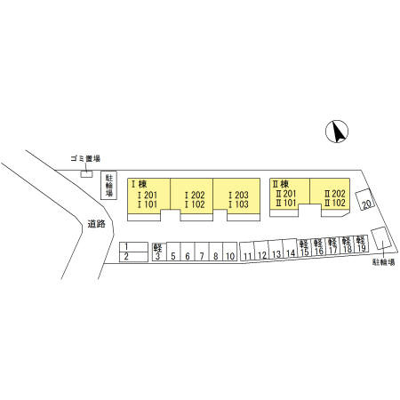 エトワール Ⅰ棟の区画図