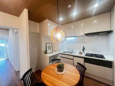 【キッチン】 | エバーグリーン住吉 | インテリアデザイナーによる洗練されたモダンな内装になっております！