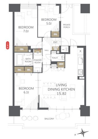 【間取り】ダイアパレスリバーコート古市 
