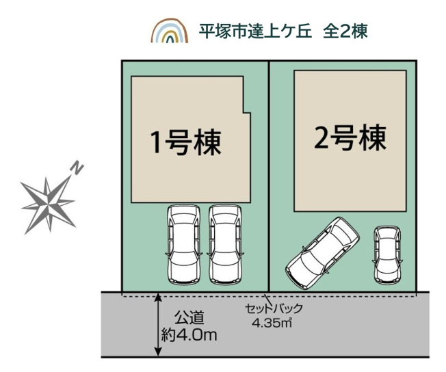 【区画図】 | 病院・買い物施設・教育施設が揃う暮らしやすい住環境が魅力！
人気の高まる湘南・平塚市エリアに全2棟誕生♪
