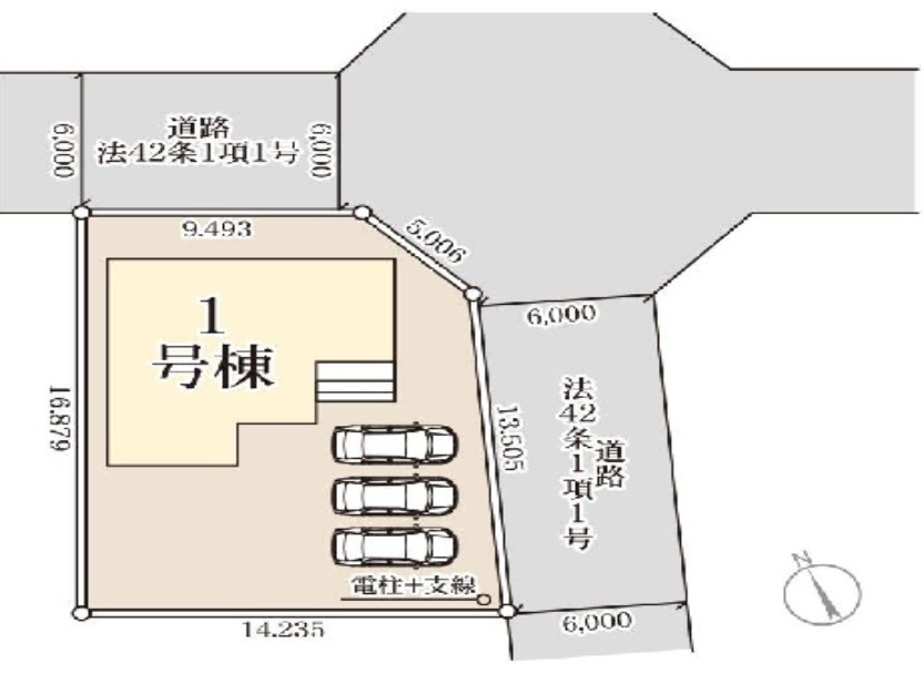 下野市緑2丁目　新築戸建の区画図
