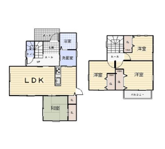 【間取り】 | 間取りは4LDKになります。