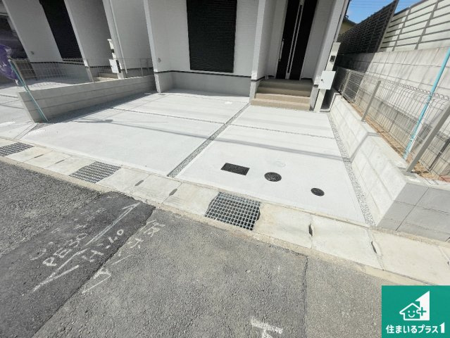 神戸市西区伊川谷町潤和　第1期　新築一戸建ての駐車場|駐車スペース！散水栓があるので、こまめに愛車を洗えます！