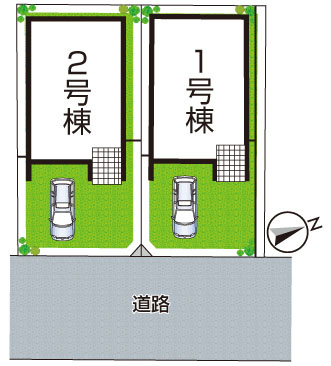 神戸市西区伊川谷町潤和　第1期　新築一戸建ての区画図|全2区画