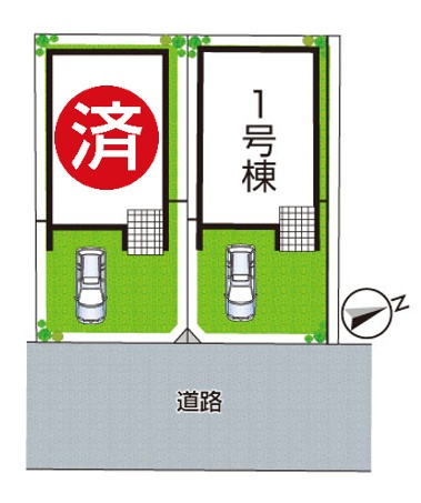 神戸市西区伊川谷町潤和　第1期　新築一戸建ての区画図|全2区画