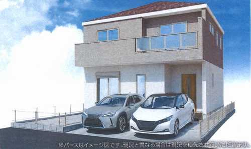 茅ヶ崎市円蔵3期　新築戸建全2棟　2号棟の外観