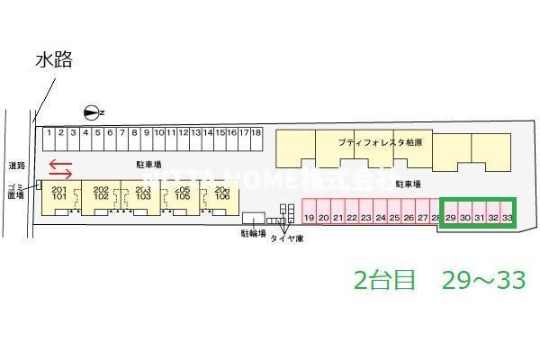 プティ　フォレスタ柏原Ⅱの区画図|平面図です＊
